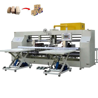 Macchina di cucitura semiautomatica ad alta velocità a doppio pezzo per l'agraffatura di scatole di carta ondulata