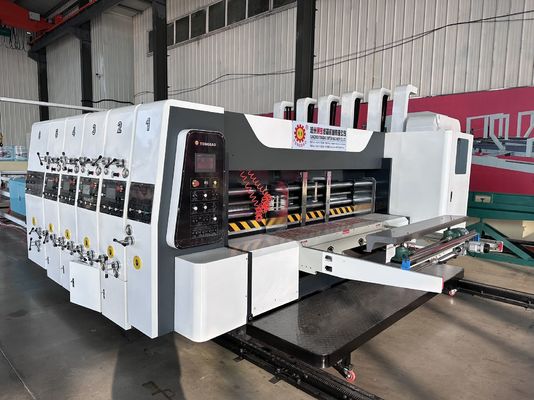 Flesso Plate Printer Slotter Die Cutter Machine per la fabbricazione di scatole di pizza a cartone ondulato
