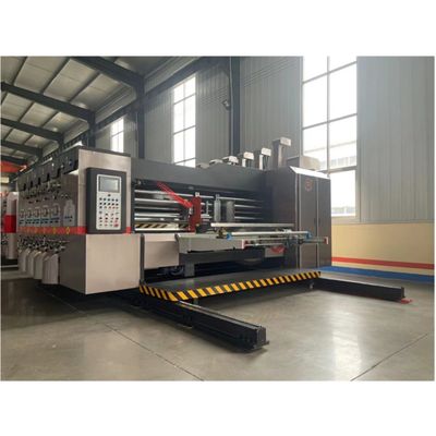Flesso Plate Printer Slotter Die Cutter Machine per la fabbricazione di scatole di pizza a cartone ondulato