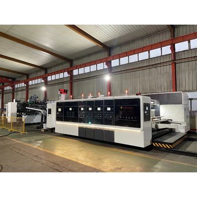 60 mm Automatica scatola ondulata scatola di cartone scatola Flexo Stampa Slotter Die Cutter Folder Gluer Linkage Line Machine
