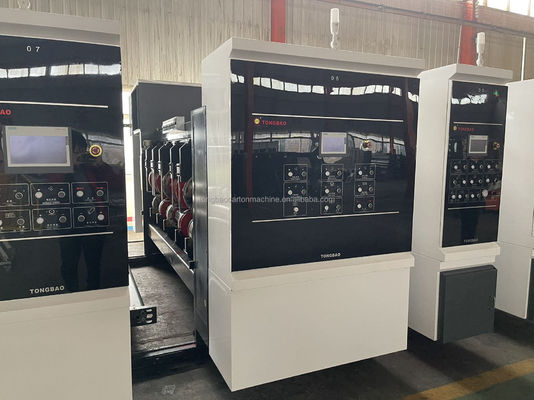 60mm Cartone Auto Feeder Stampante Rotativo Die Cutting Slotter Folder Gluer per scatola ondulata