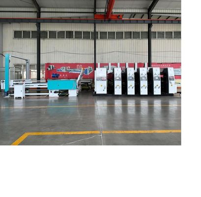 180000 KG Corrugatore automatico ad alta velocità Flexo Stampa a quattro colori Diecutter Shacker