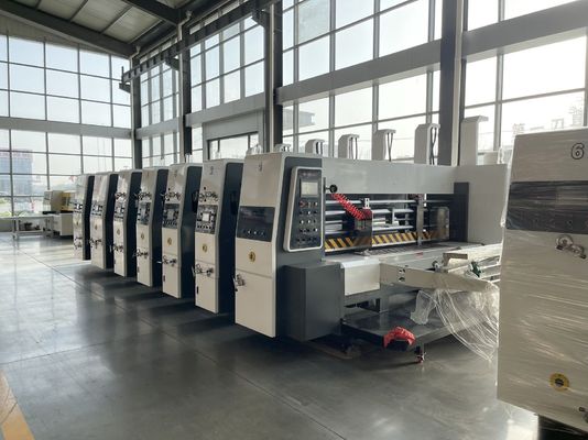 Macchine di taglio a strisce per scatole di cartone a stampa a quattro colori completamente automatiche
