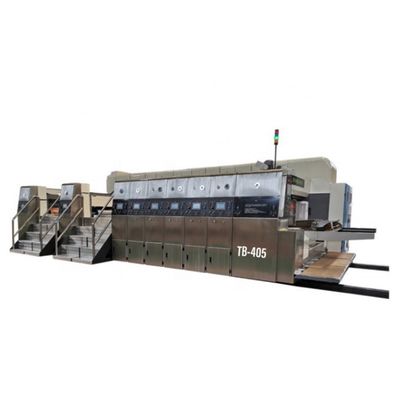 Stampante a scatola di cartone 220V/380V/440V con macchina rotativa per taglio a matrici e impilatore a vibrazione