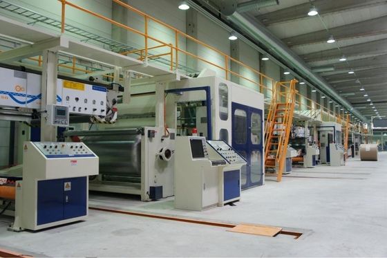 5 Ply Macchina di cartone ondulato a flauto completamente automatica per scatole di cartone ondulato