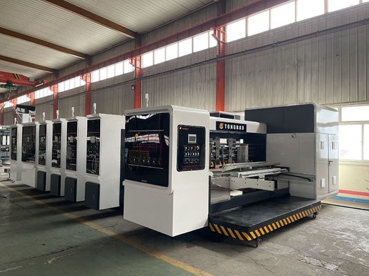 1200 mm Stampa flessibile automatica Stampatura a fessura, taglio a stampo, piegatura, collazione, strisce in linea