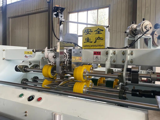 Semi-automatica Stitcher doppia servo cartone scatola spinta piastra corrugata macchina da chiodo
