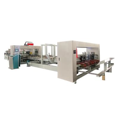 Macchina automatica di incollaggio e cucitura per cartone