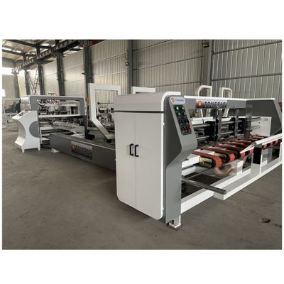 Casella di cartone pieghevole Colla e cucitura Macchina di colla e cucitura a cartone automatica completa