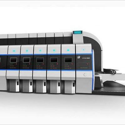 Macchina di stampa a 4 colori ad alta definizione con apparecchiature rotative per slotter