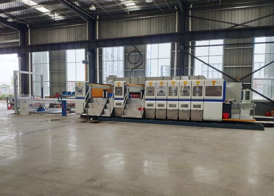 Macchina di stampa a 4 colori ad alta definizione con apparecchiature rotative per slotter