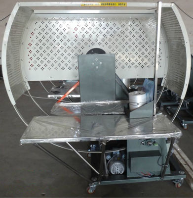 Macchina semiautomatica per la confezione di scatole di cartone con azionamento elettrico e cintura di PE